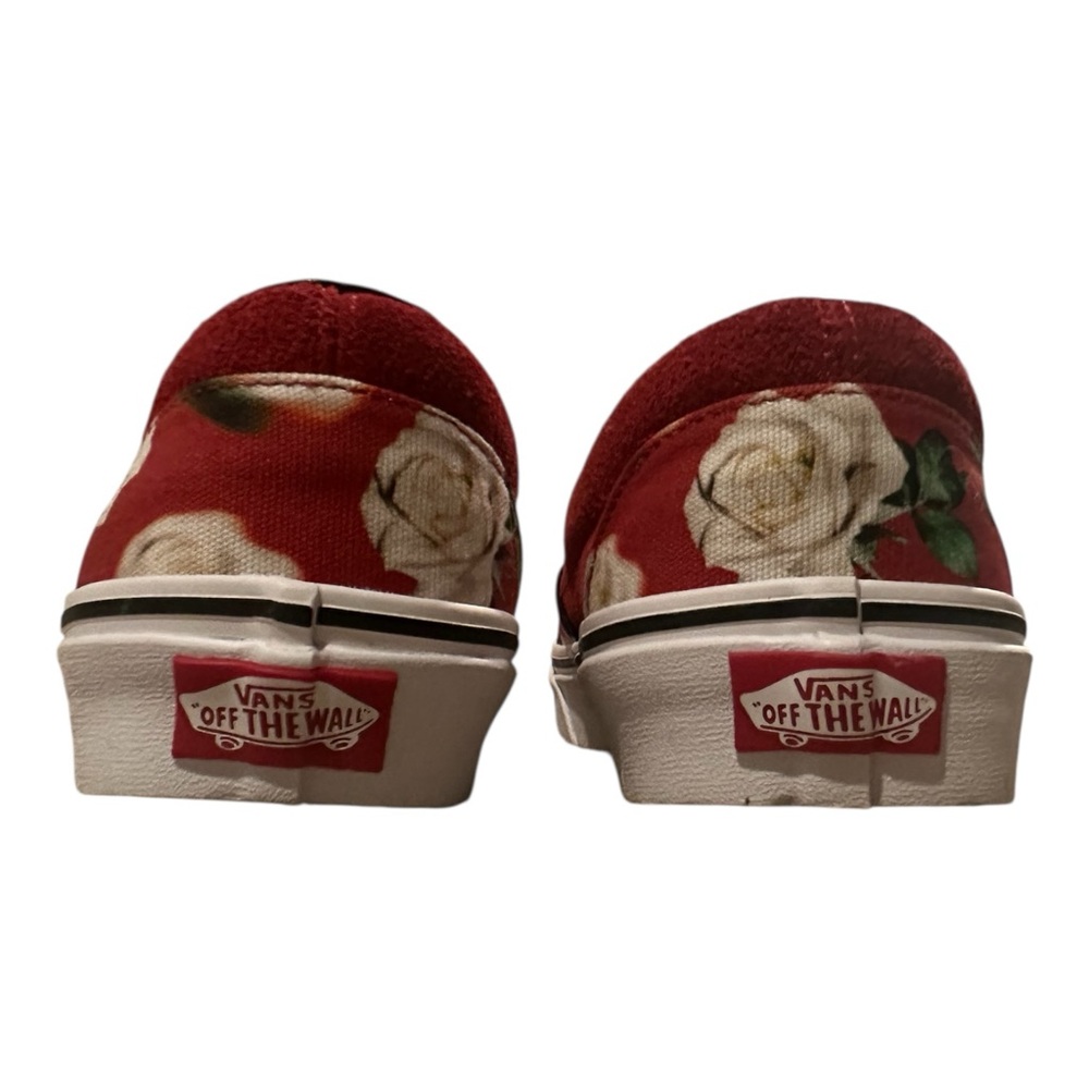 Vans Classic Slip-On Romantic Floral Red Rose Sneakers Men 6.5 Women 8 - Picture 5 of 16